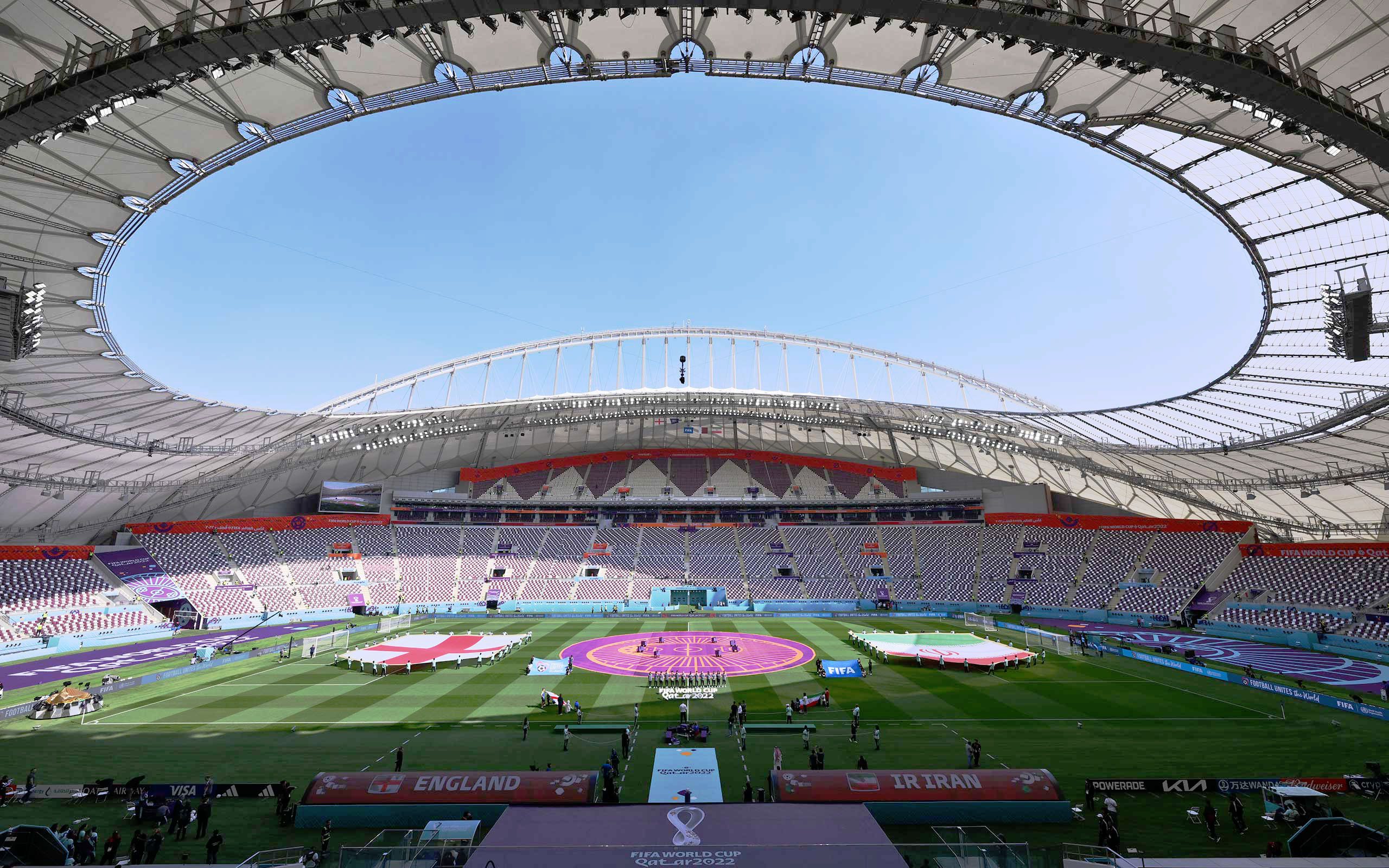 FIFA World Cup 2022 stadium branding at Khalifa International Stadium