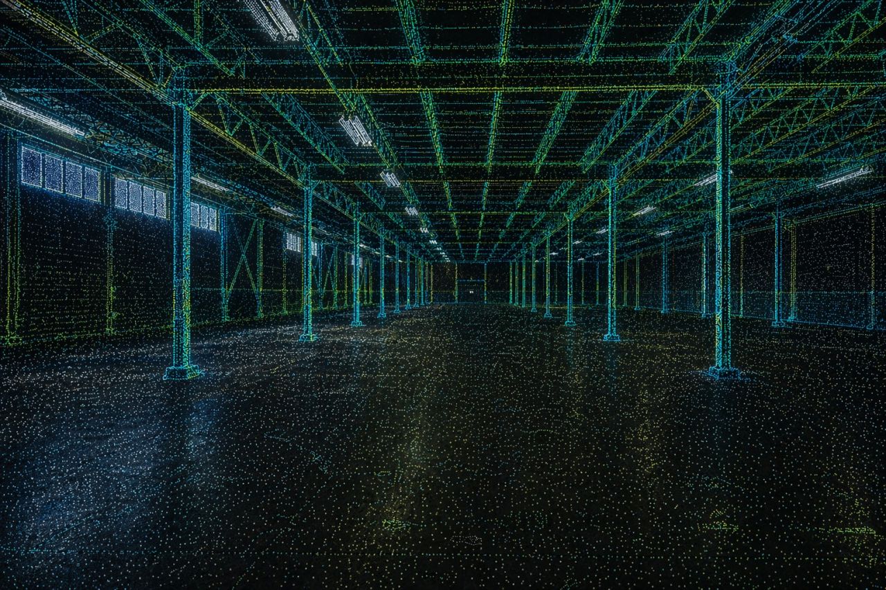 Building interior LiDAR point cloud scan