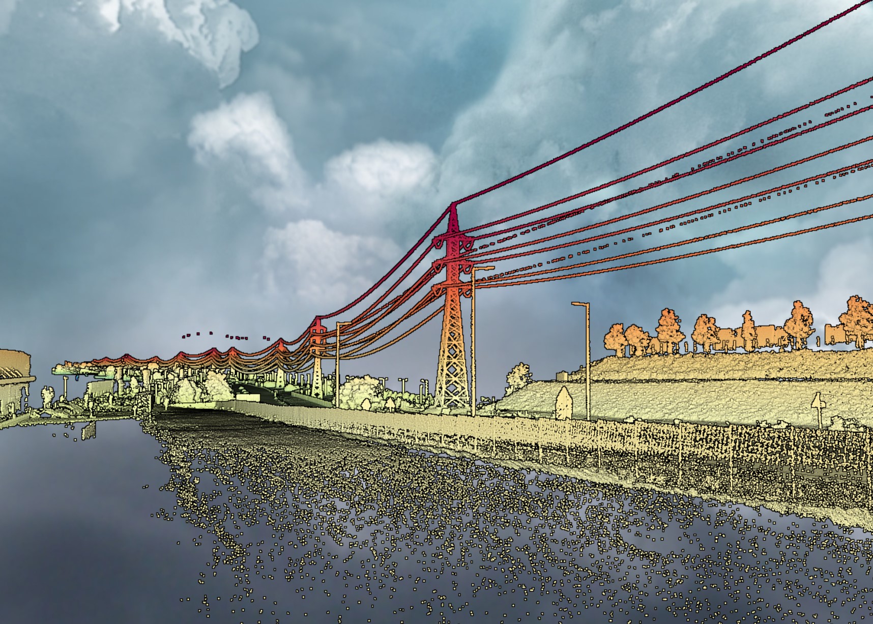 Powerline infrastructure LiDAR inspection